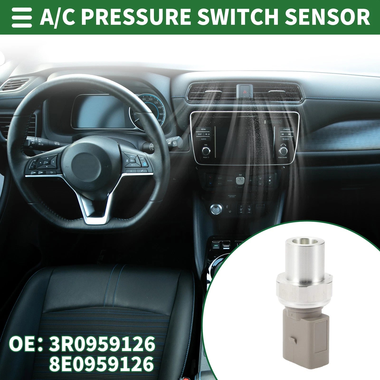 A/C Pressure Switch Sensor for Audi A4 (2002–2004) No. 3R0959126/8E0959126