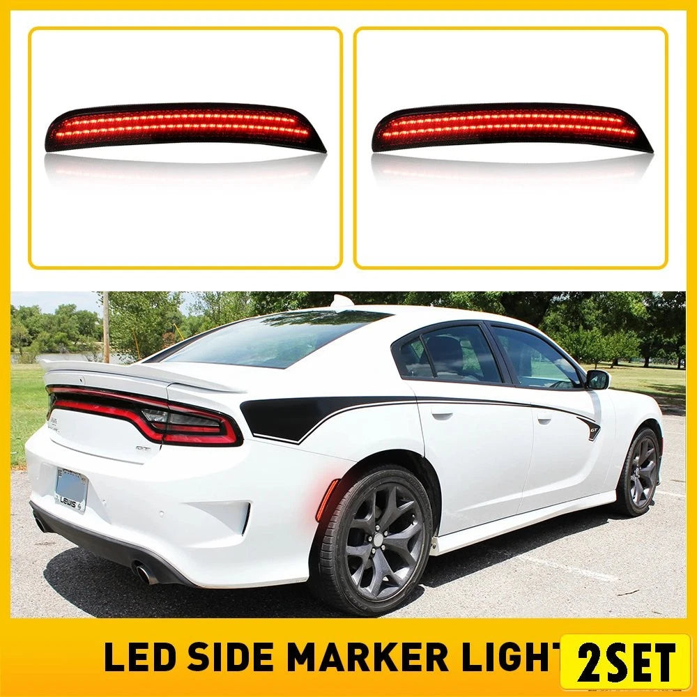 Set of 2 LED Rear Side Marker Lights for Dodge Charger (2015–2022)