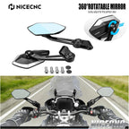 Set of 2 Rearview Mirrors for BMW R1250GS ADV (2018–2025) R1250R (2019–2024)