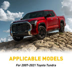 Set of 4 Black Pillar Window Trim Covers for Toyota Tundra (2007–2021)
