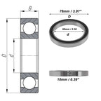 6812DD Deep Groove Ball Bearings for Various Models (60x78x10mm)