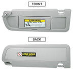 2 x Sun Visors for Honda Civic 2006-2011 Light Gray