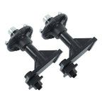 Set of 5.5 Lug Shipping Container Wheels and Bolt-On Spindle Kit