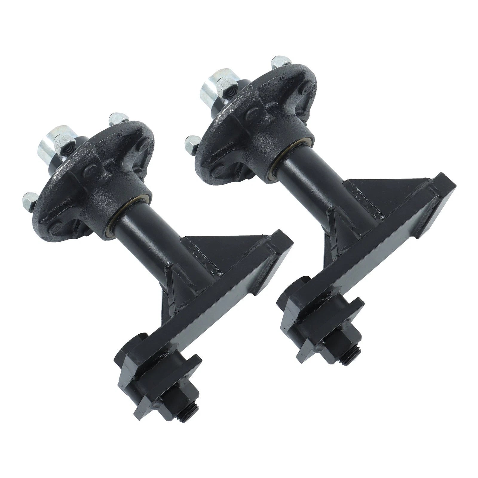 Set of 5.5 Lug Shipping Container Wheels and Bolt-On Spindle Kit