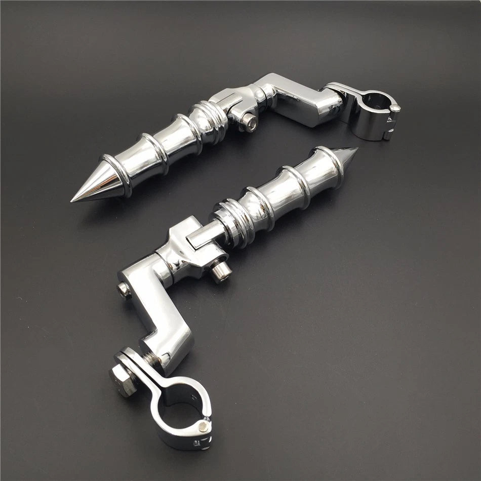 Chrome Foot Peg Clamp for Honda GoldWing VTX1300 Shadow Valkyrie (1")