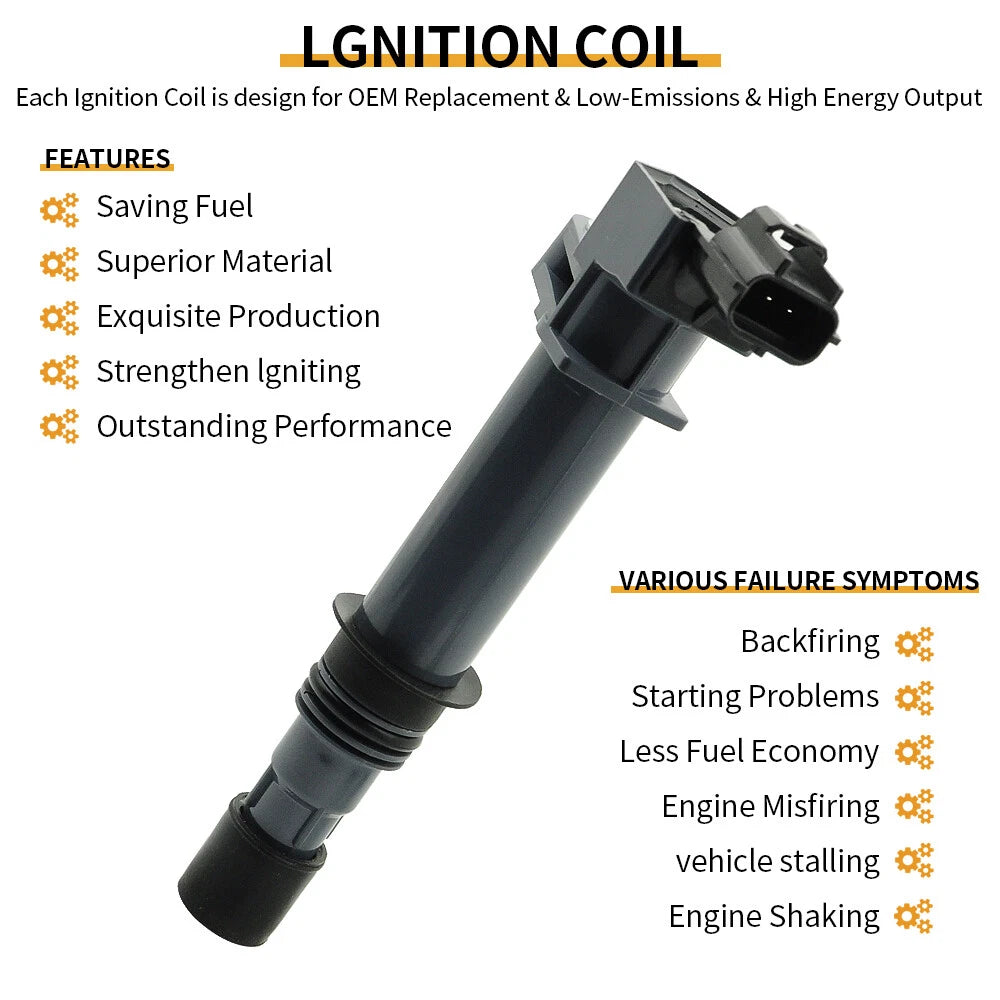 Set of 8 Ignition Coils & Spark Plugs for Dodge Jeep Mitsubishi V6 V8 UF270
