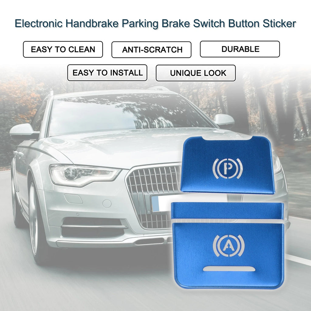 Electronic Handbrake Switch Button Sticker for Audi A6 C7 (2011–2018) Blue