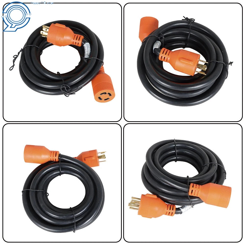 30 Amp Generator Extension Cable NEMA L14-30 50 Feet 10 Gauge