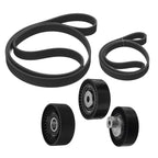 Set of 2 V-Ribbed Belts for BMW E46 E39 E38 X5 E53 Z3 E36