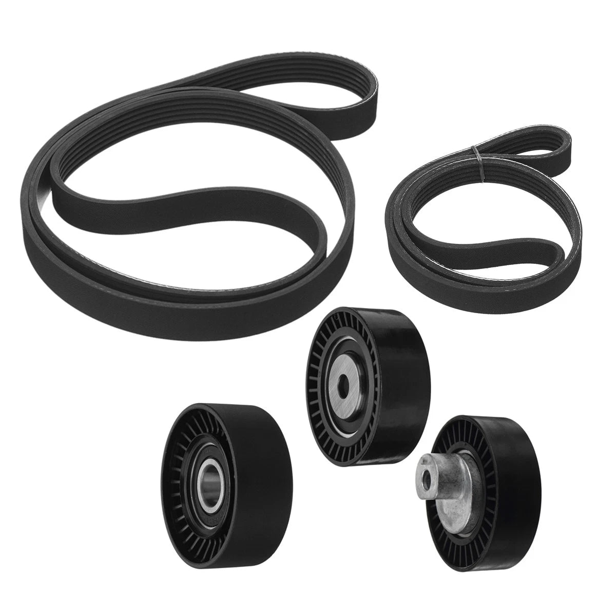 Set of 2 V-Ribbed Belts for BMW E46 E39 E38 X5 E53 Z3 E36