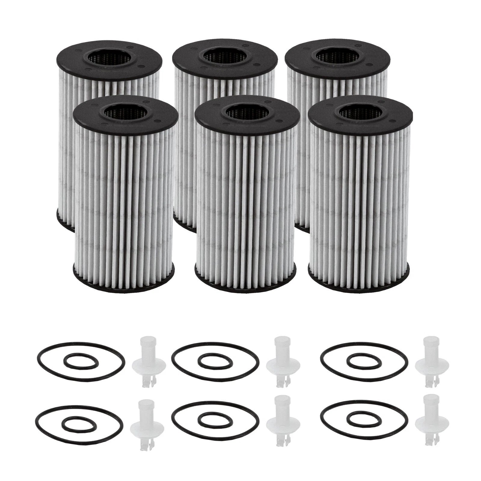 Set of 6 Engine Oil Filters for Lexus Toyota (StdAsp Automatic CVT)