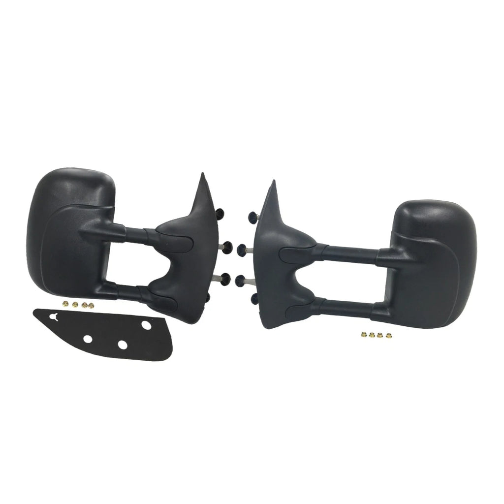 Pair Manual Towing Telescopic Side View Mirror FO1320238 for Ford E Series (2003–2016)