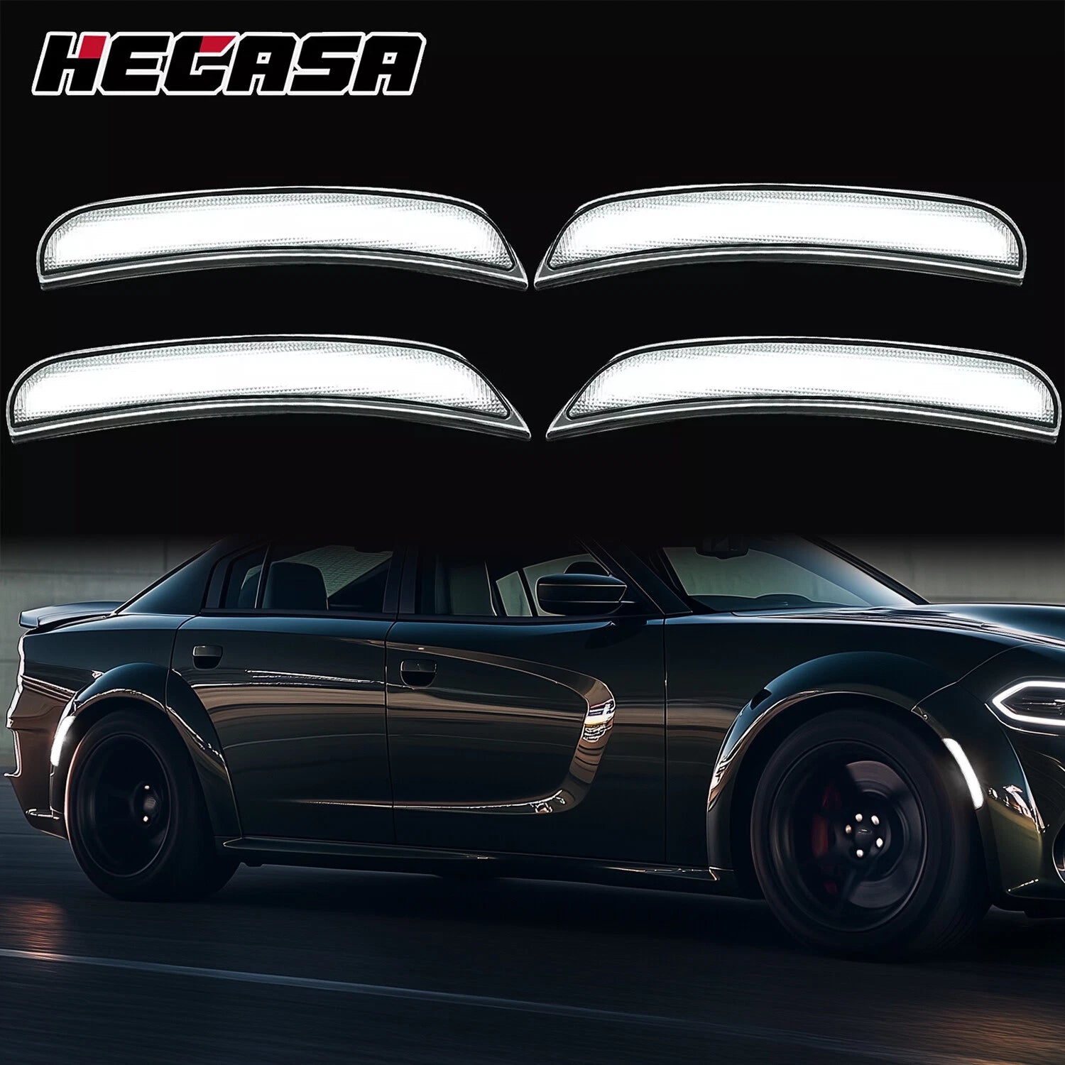 Set of 2 LED Side Marker Lights for Dodge Charger (2015–2022)
