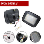 Clear Switchback LED Front Bumper DRL Turn Signal Lights for Hummer H2 (2003–2009)