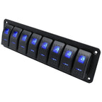 Switch Panel / Blue LED Rocker 2–8 Position / Marine Car Boat RV