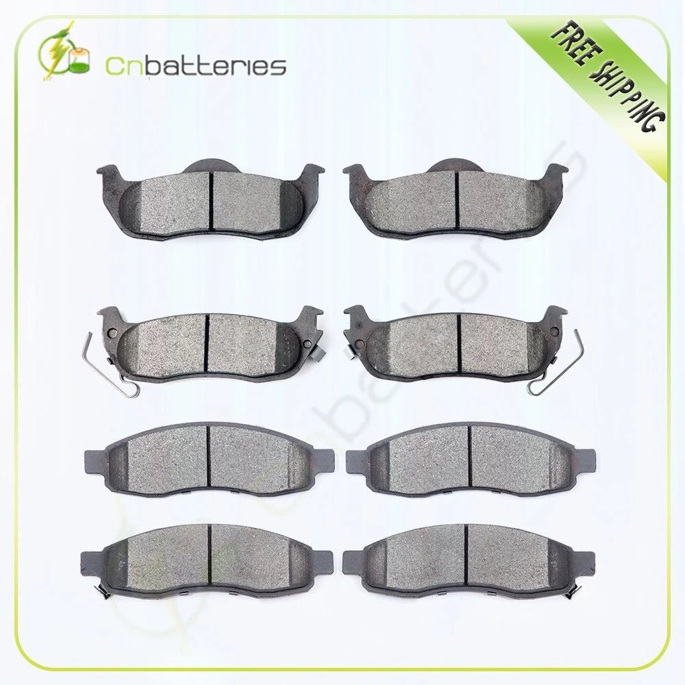 Set of 8 Metallic Brake Pads for Infiniti QX56 (2004–2006) & Nissan Titan