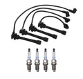 Denso 7mm Wire Set & 4 Platinum TT Spark Plugs for Kia Spectra (2000–2009)
