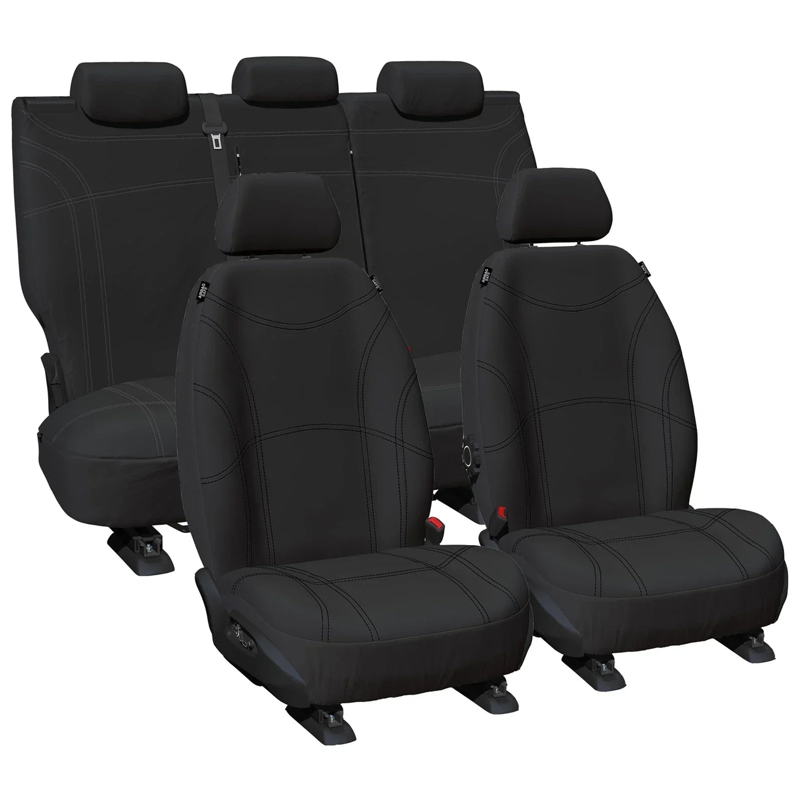 Black Neoprene Seat Covers for Mitsubishi Triton MQ MR (2015-2020)