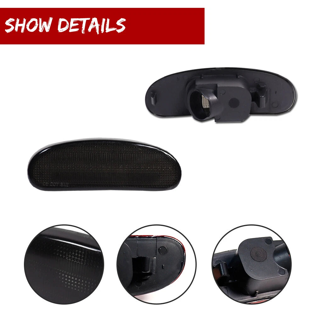 2X Smoked Lens Rear Bumper Side Marker Lights for Nissan Cube (2009–2014)