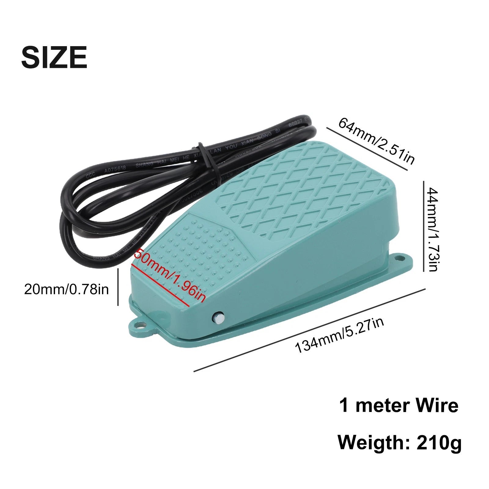 Heavy Duty Anti-Slip Electric Foot Switch Pedal for Industrial Machinery