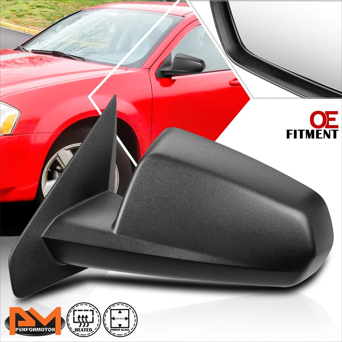 Powered Heated Side Rear View Door Mirror for Dodge Avenger (2008–2014)
