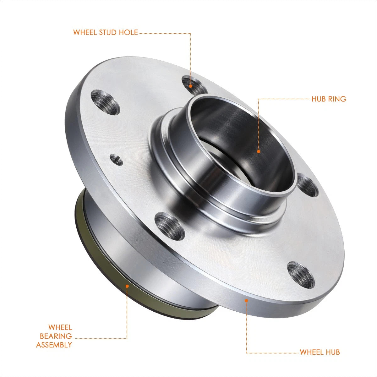 Rear Wheel Hub Bearing Assembly Kit for Jetta Passat GTI Golf Tiguan (2005–2022)