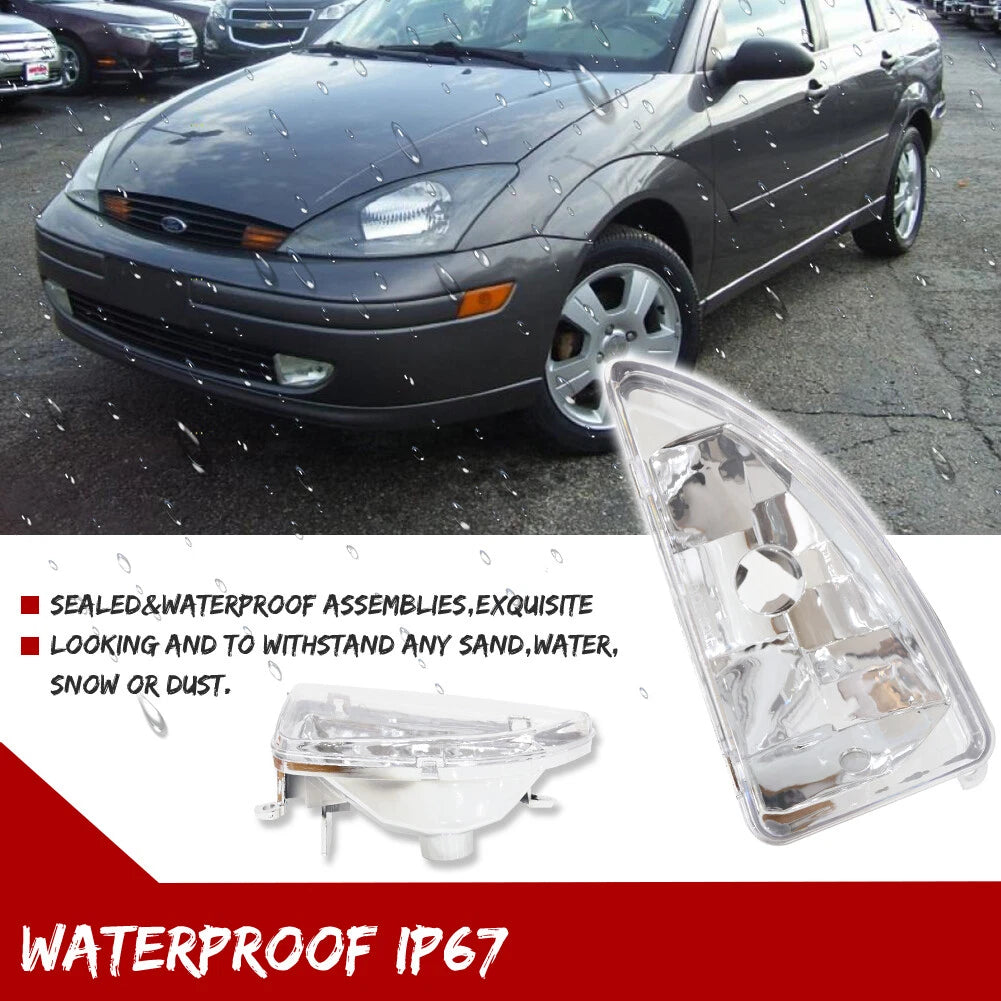 2X Clear White LED Front Bumper Fog Lights for Ford Focus (2000–2004)