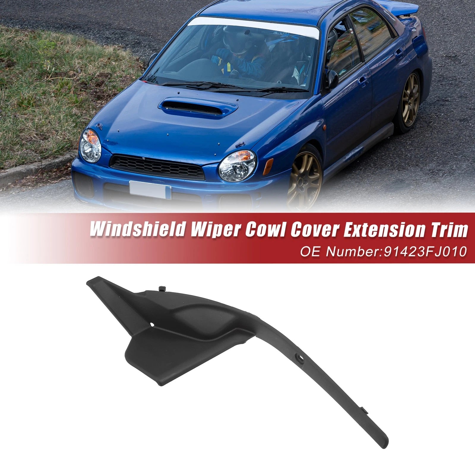 Front Right Windshield Wiper Cowl Cover No. 91423FJ010 for Subaru Impreza STI (2008–2014)