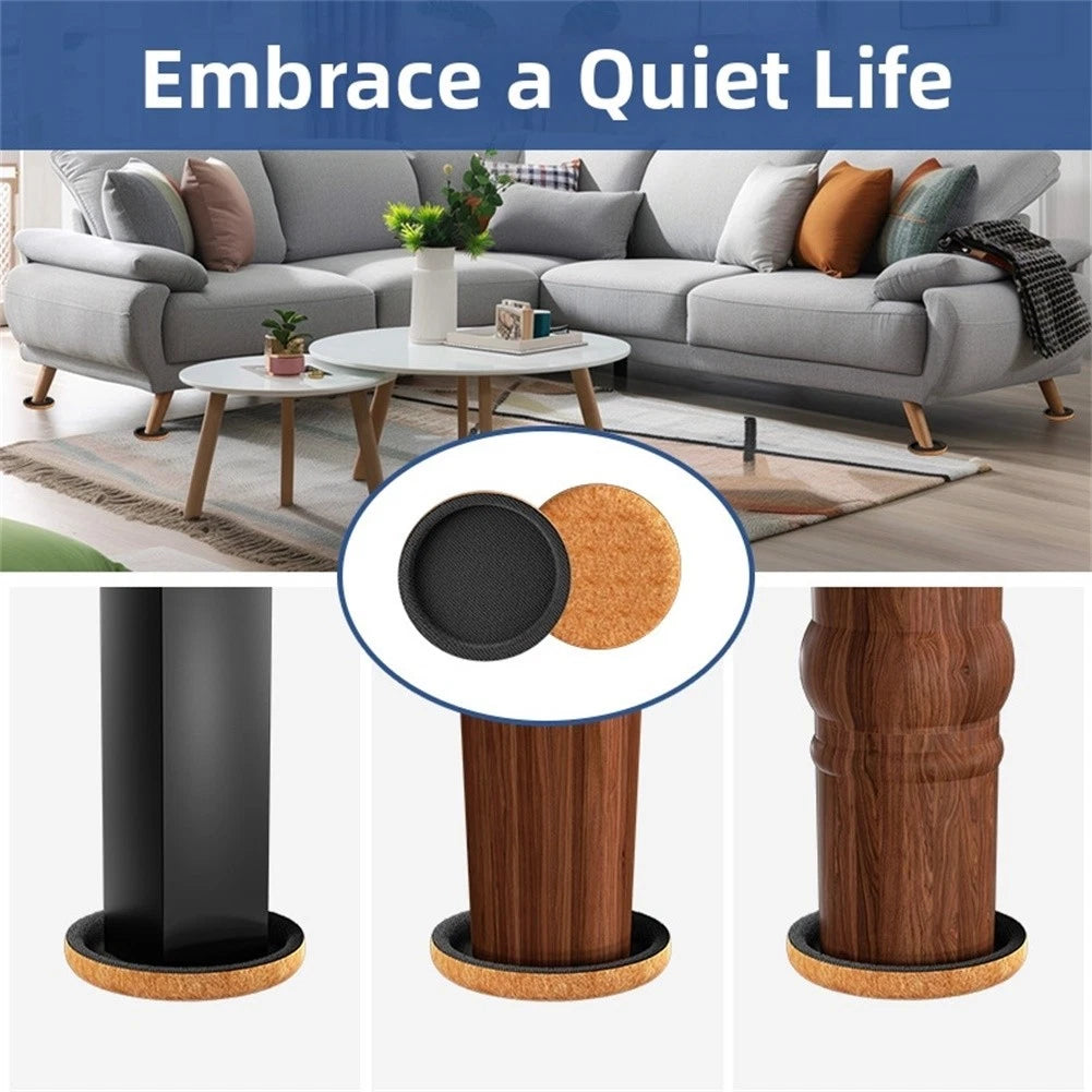 Set of 4 Non Woven Sliders for Indoor Furniture with Noise Reduction
