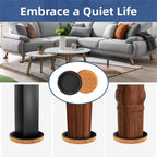 Set of 4 Non Woven Sliders for Indoor Furniture with Noise Reduction