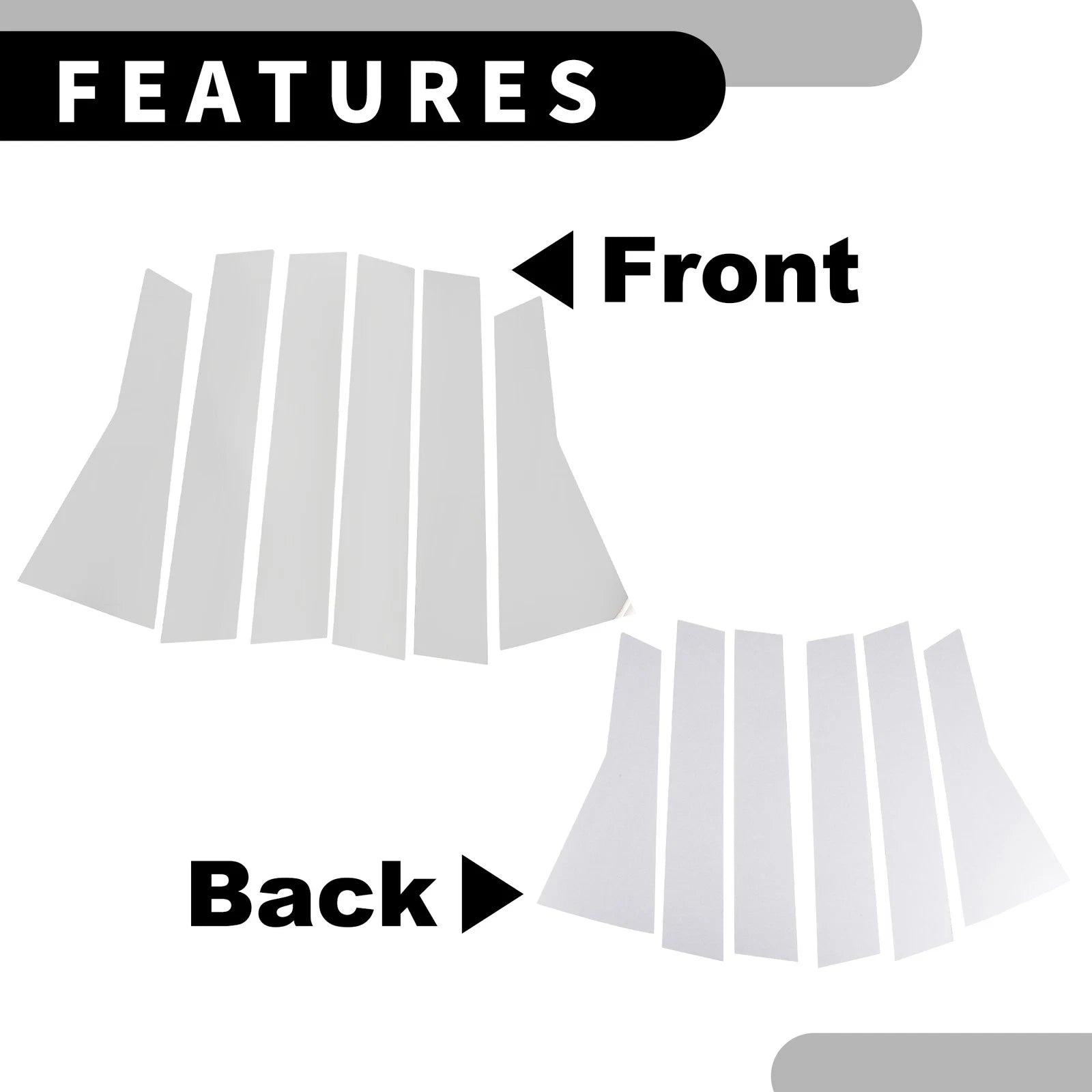 Set of 6 Car Pillar Window Trim Covers for Honda CR-V (2017–2022) Chrome