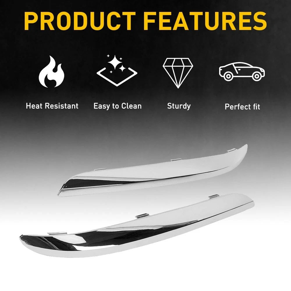 Set of 2 Front Chrome Bumper Trim Molding for Chrysler 300 (2011–2014)