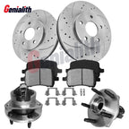 Front Drilled Slotted Brake Rotors & Ceramic Pads for Chevy HHR (2006–2011)