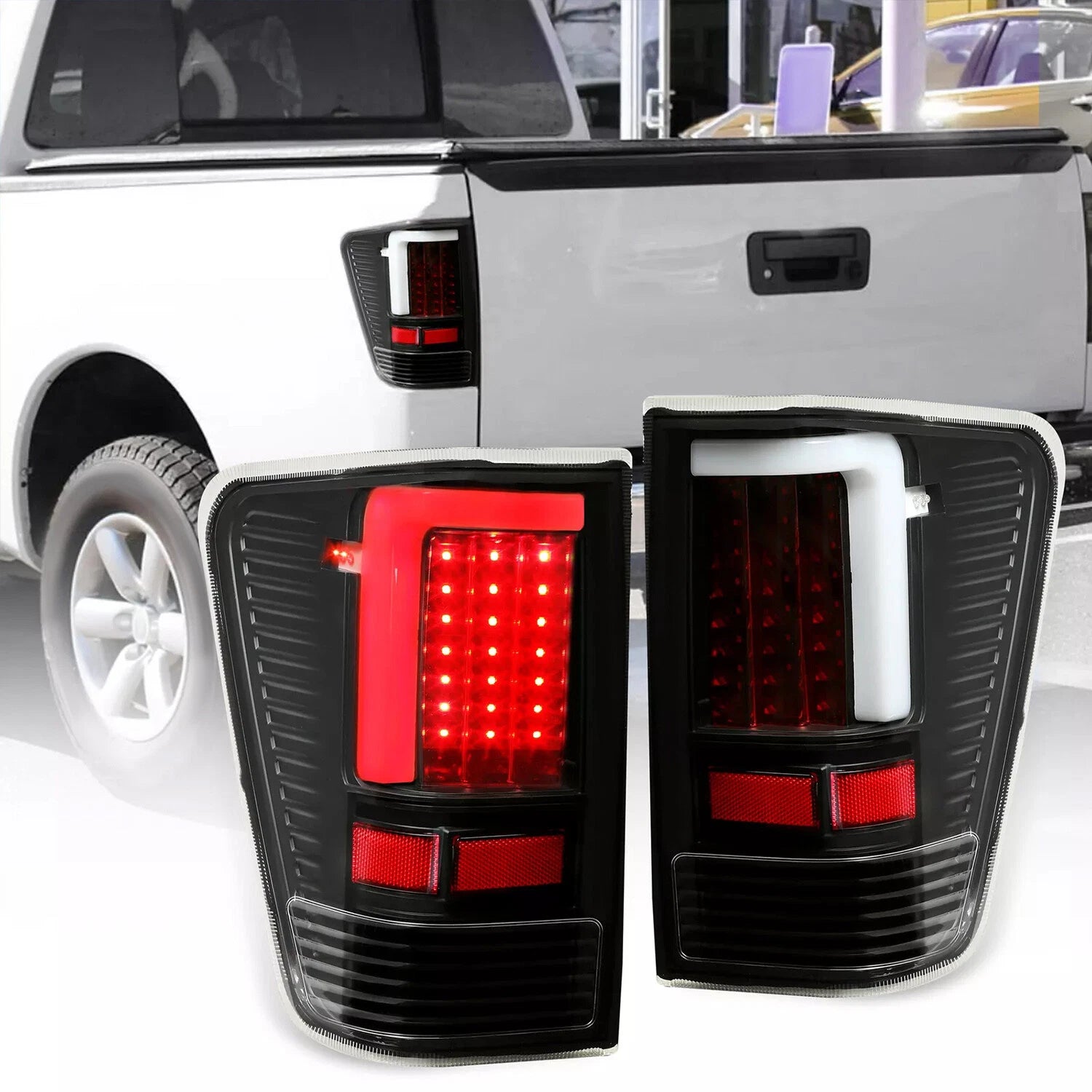 LED Tube Tail Lights for Nissan Titan (2004–2015) Left+Right 04-15