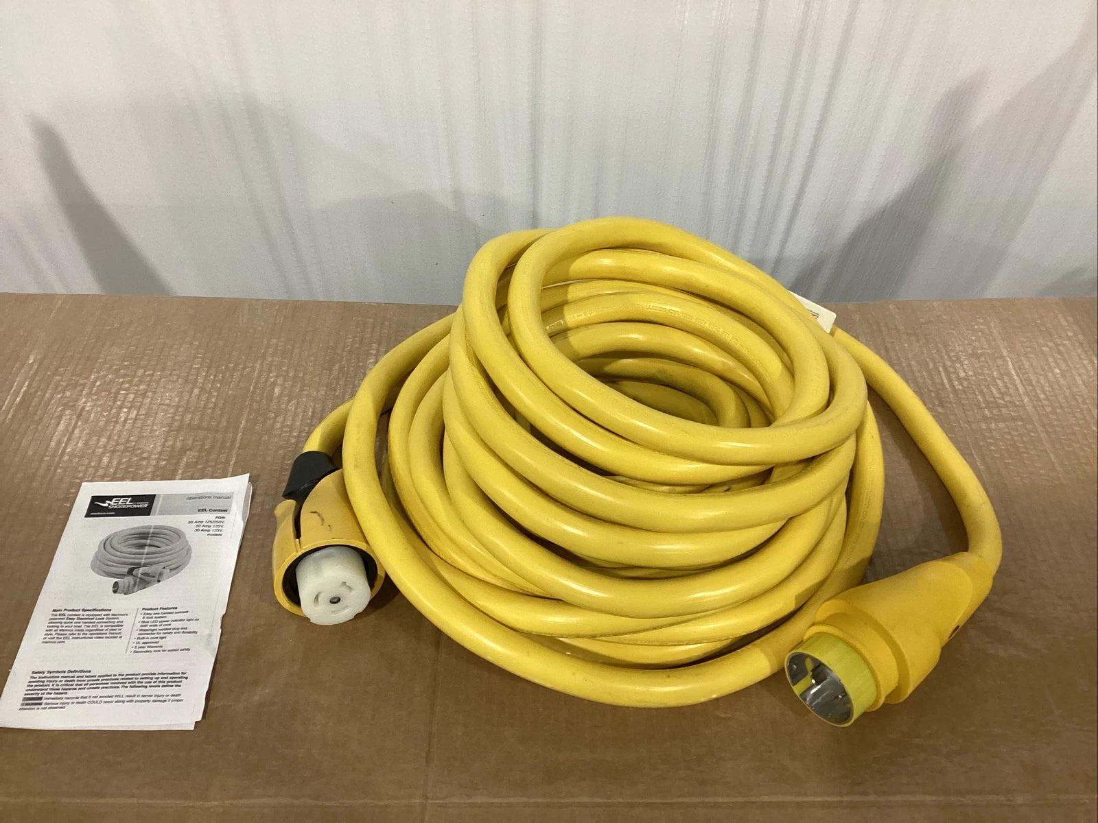 Marinco CS503-50 Eel Shore Power Cordset 50 Amp/125V for Marine (Out Of Box)