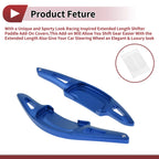Set of 2 Blue Red Aluminum Alloy Steering Wheel Paddles for Mazda Axela (2020–2021)