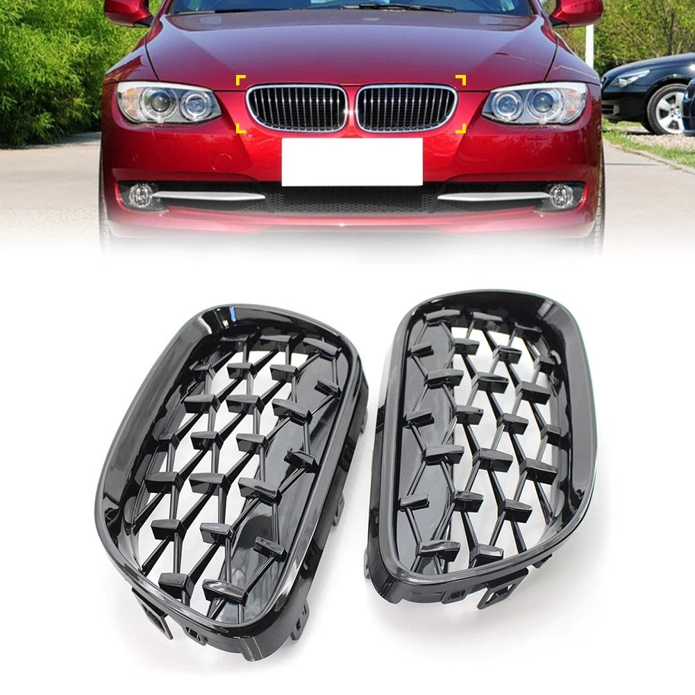 Front Kidney Grill for BMW 3 Series E92 E93 (2010–2013) Glossy Diamond Grille