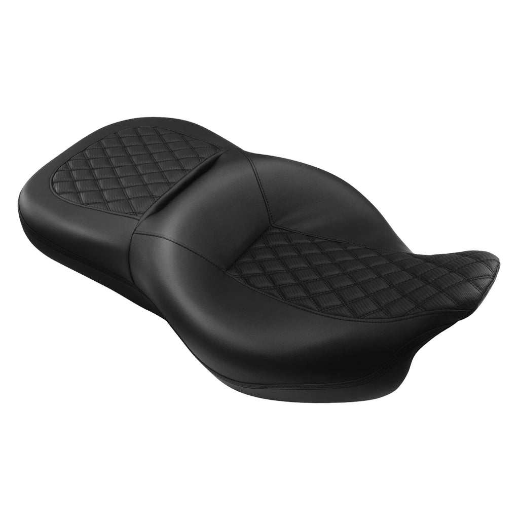 Black Driver Passenger Seat for Harley Touring Road Glide King (2009–2023)