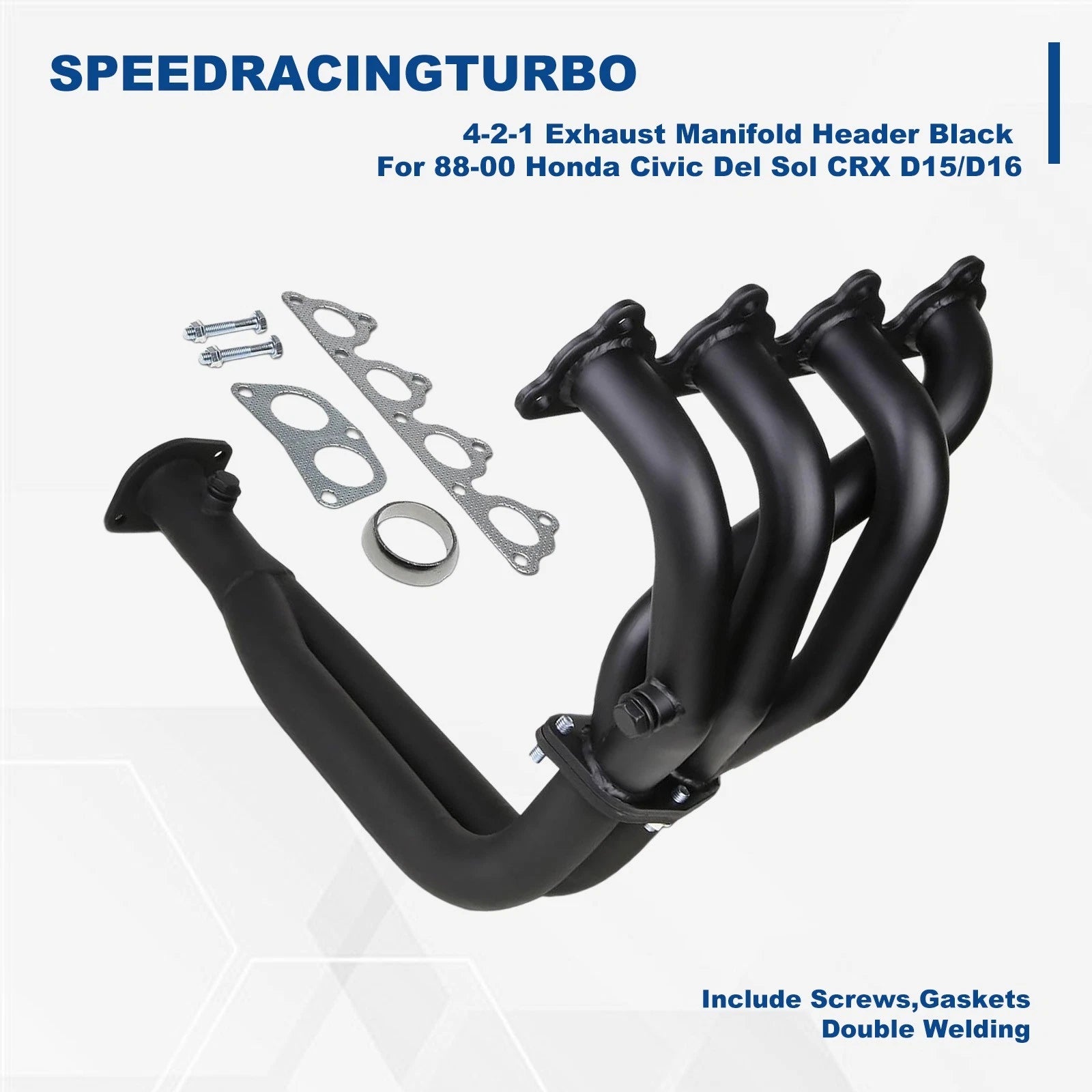 4-2-1 Exhaust Manifold Header for Honda Civic Del Sol CRX (1988–2000)