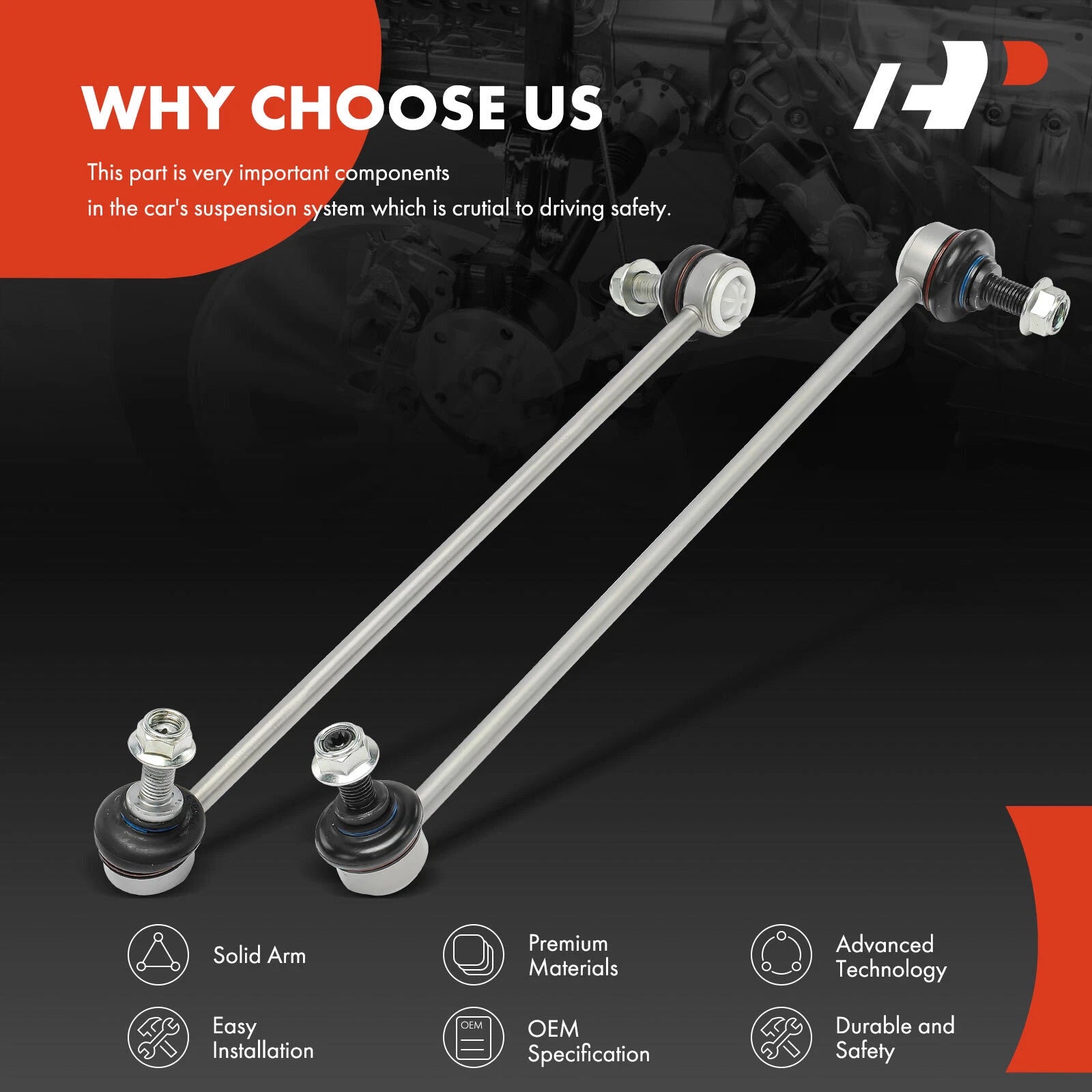 2X Front Stabilizer Bar Link for BMW X3 X4 (2011-2018)