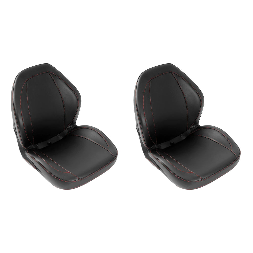 2X Black Sewn Bucket Seats for Yamaha Rhino 450 660 700 (2004–2018)