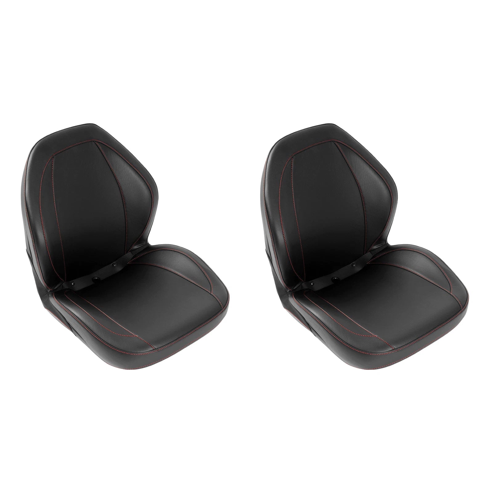 2X Black Sewn Bucket Seats for Yamaha Rhino 450 660 700 (2004–2018)