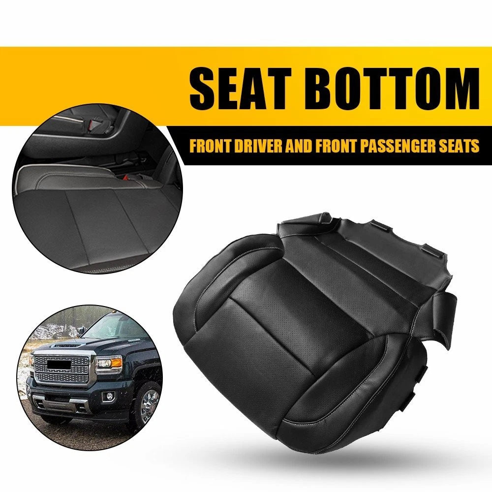 Driver Leather Seat Cover & Foam Cushion H for Chevy Silverado 1500 2500 (2014–2019)