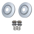 Hella Rear Rotors & Akebono EURO Ceramic Disc Brake Pads Kit for Audi S4 (2005–2009)
