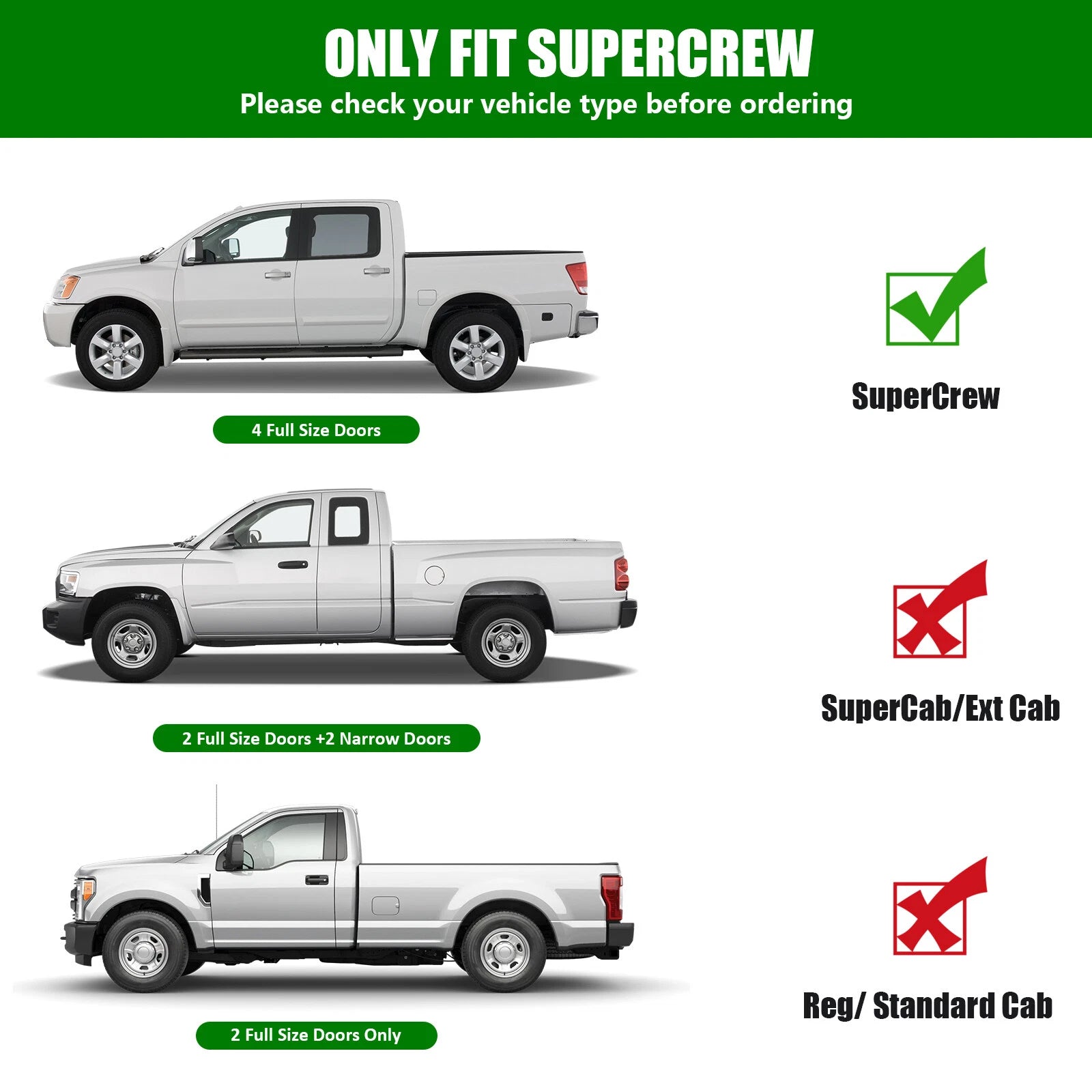 Running Boards Side Step Nerf Bars for Ford F-150 (2015–2023)