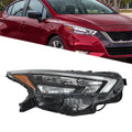 Headlight Assembly for Nissan Versa (2020–2021) Passenger Side LED Clear Lens
