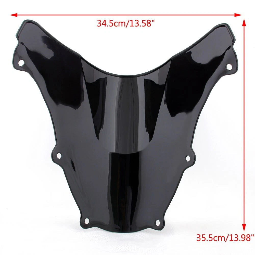 Double Bubble Windshield for Suzuki SV650/SV650S/SV1000S (2003–2012) Black