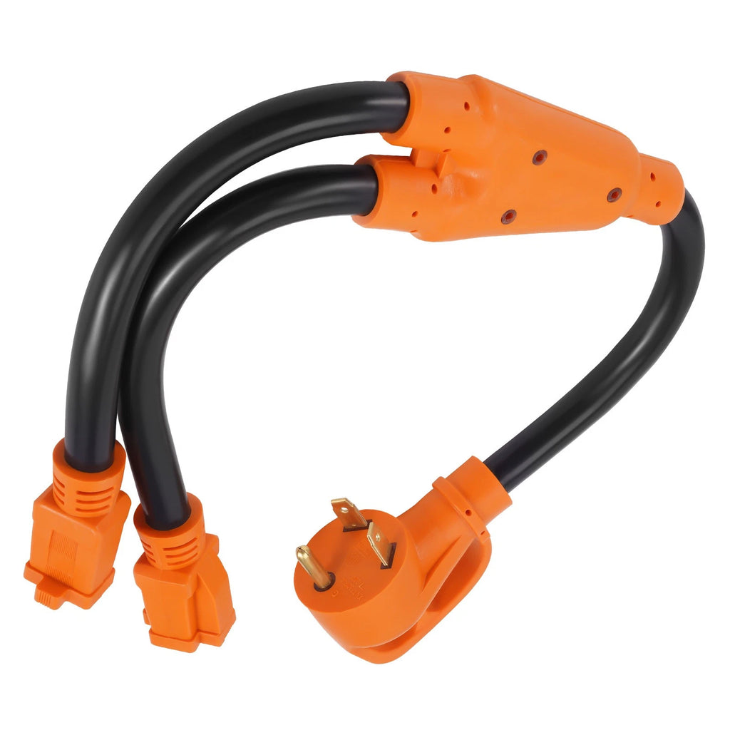 30A to 2x15A Copper Wire RV Generator Y Adapter for MXR3500 MXR3800 MXR5000IE
