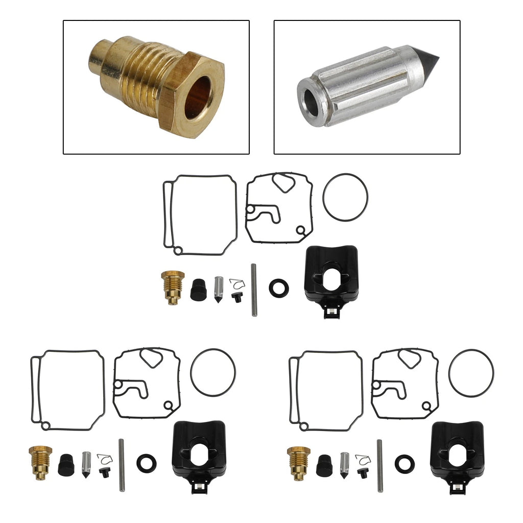 3X Carburetor Rebuild Kit for Yamaha 3 Cyl 60HP 70HP (1992–2006)