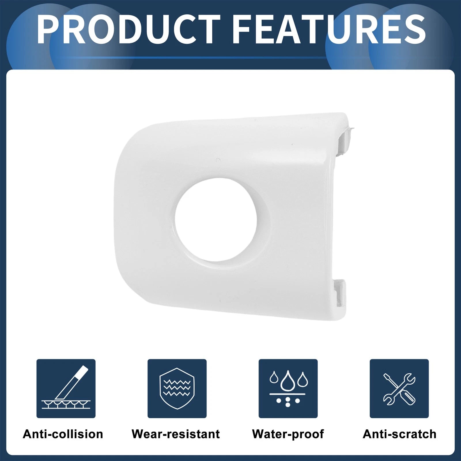 Door Handle Cover for Audi A4/Avant (2013–2015) No. 8T0837879 White